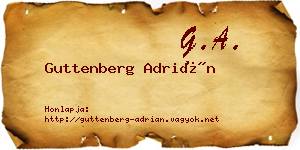 Guttenberg Adrián névjegykártya